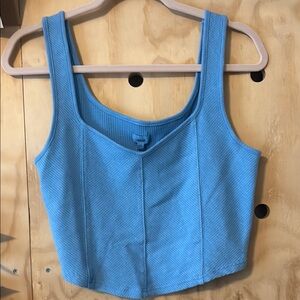 Aerie Light Blue Ribbed Tank Top NWOT